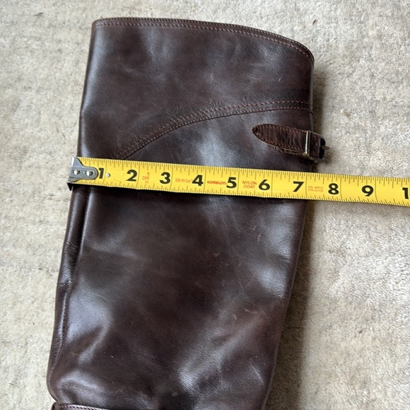 Frye Dorado Tall Brown Buckle Riding Boots - Picture 8 of 16